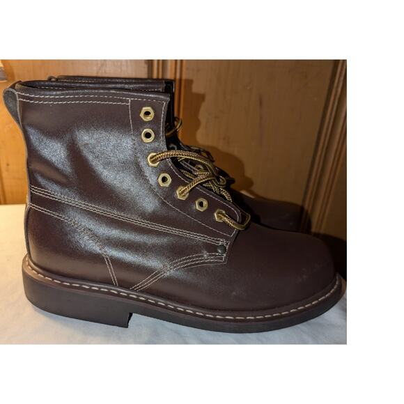Vintage Big M Leather Work Boots Oil Resistent Soles Welted W 10 E Men\'s 8.5 NOS main image 8
